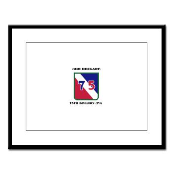 3B75DTS - M01 - 02 - SSI - 3rd Brigade, 75th Division (TS) with Text - Large Framed Print