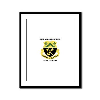 3B81AR - M01 - 02 - DUI - 3rd Battalion - 81st Armor Regiment with Text - Framed Panel Print - Click Image to Close