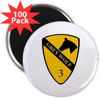 3BCT - M01 - 01 - DUI - 3rd Infantry BCT - Grey Wolf - 2.25" Magnet (100 pack)