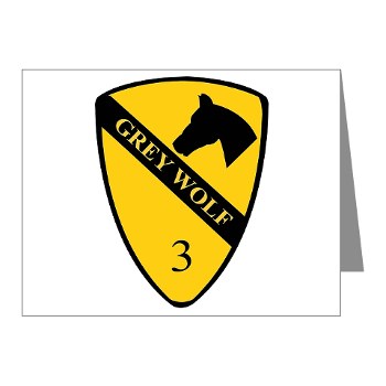 3BCT - M01 - 02 - DUI - 3rd Infantry BCT - Grey Wolf - Note Cards (Pk of 20) - Click Image to Close