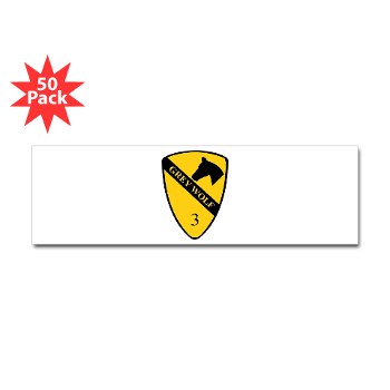 3BCT - M01 - 01 - DUI - 3rd Infantry BCT - Grey Wolf - Sticker (Bumper 50 pk) - Click Image to Close