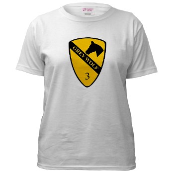 3BCT - A01 - 04 - DUI - 3rd Infantry BCT - Grey Wolf - Women's T-Shirt