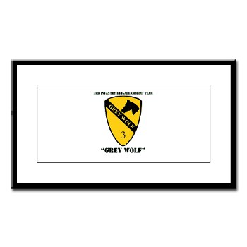3BCT - M01 - 02 - DUI - 3rd Infantry BCT - Grey Wolf with Text - Small Framed Print - Click Image to Close