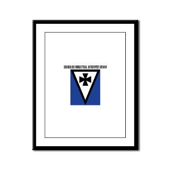 3BCT1ID - M01 - 02 - 3rd Brigade Combat Team, 1st Infantry Division with Text - Framed Panel Print