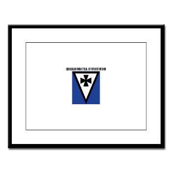 3BCT1ID - M01 - 02 - 3rd Brigade Combat Team, 1st Infantry Division with Text - Large Framed Print