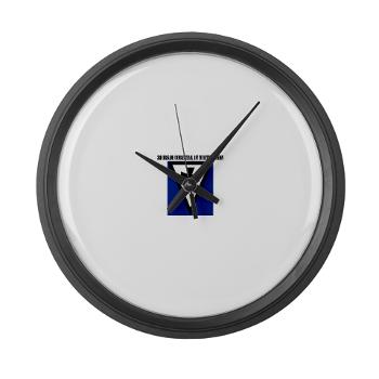 3BCT1ID - M01 - 03 - 3rd Brigade Combat Team, 1st Infantry Division with Text - Large Wall Clock