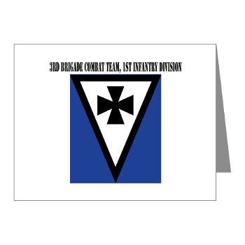 3BCT1ID - M01 - 02 - 3rd Brigade Combat Team, 1st Infantry Division with Text - Note Cards (Pk of 20)