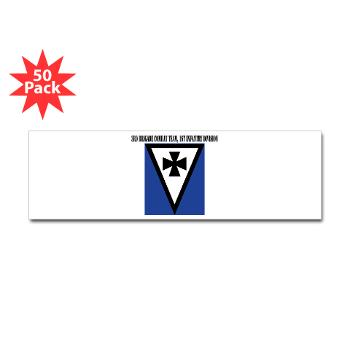 3BCT1ID - M01 - 01 - 3rd Brigade Combat Team, 1st Infantry Division with Text - Sticker (Bumper 50 pk)