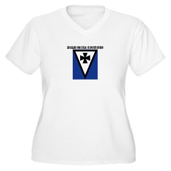 3BCT1ID - A01 - 04 - 3rd Brigade Combat Team, 1st Infantry Division with Text - Women's V-Neck T- Shirt