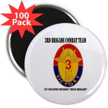 3BCT1IDDB - M01 - 01 - DUI - 3BCT - 1st Infantry Division - Duke Brigade with Text - 2.25" Magnet (100 pack) - Click Image to Close