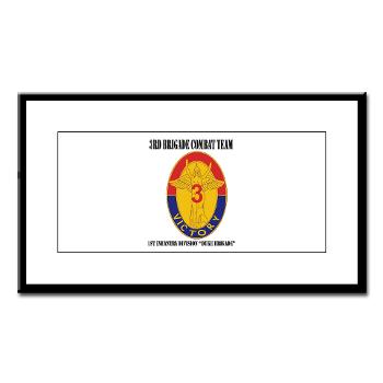 3BCT1IDDB - M01 - 02 - DUI - 3BCT - 1st Infantry Division - Duke Brigade with Text - Small Framed Print