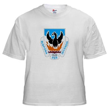 3BCTSTB - A01 - 04 - DUI - 3rd Brigade Combat Team - Special Troops Battalion - White T-Shirt - Click Image to Close