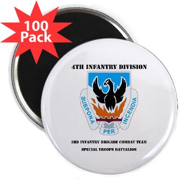 3BCTSTB - M01 - 01 - DUI - 3rd Brigade Combat Team - Special Troops Battalion with Text - 2.25" Magnet (100 pack)