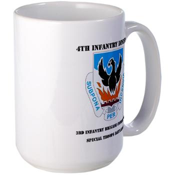 3BCTSTB - M01 - 03 - DUI - 3rd Brigade Combat Team - Special Troops Battalion with Text - Large Mug