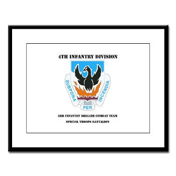 3BCTSTB - M01 - 02 - DUI - 3rd Brigade Combat Team - Special Troops Battalion with Text - Large Framed Print