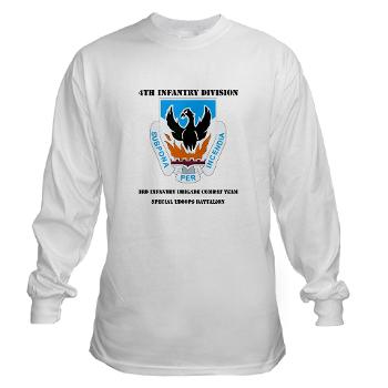 3BCTSTB - A01 - 03 - DUI - 3rd Brigade Combat Team - Special Troops Battalion with Text - Long Sleeve T-Shirt