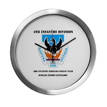3BCTSTB - M01 - 03 - DUI - 3rd Brigade Combat Team - Special Troops Battalion with Text - Modern Wall Clock