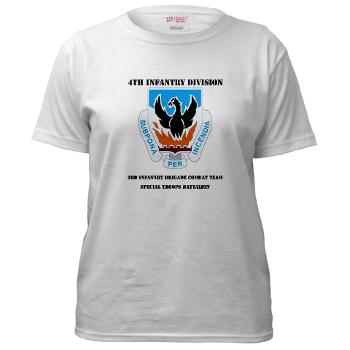 3BCTSTB - A01 - 04 - DUI - 3rd Brigade Combat Team - Special Troops Battalion with Text - Women's T-Shirt