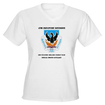 3BCTSTB - A01 - 04 - DUI - 3rd Brigade Combat Team - Special Troops Battalion with Text - Women's V-Neck T-Shirt - Click Image to Close
