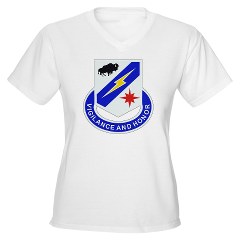 3BCTSTB - A01 - 04 - DUI - 3rd BCT - Special Troops Bn - Women's V-Neck T-Shirt