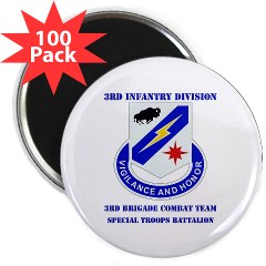 3BCTSTB - M01 - 01 - DUI - 3rd BCT - Special Troops Bn with Text 2.25" Magnet (100 pack)