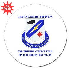 3BCTSTB - M01 - 01 - DUI - 3rd BCT - Special Troops Bn with Text 3" Lapel Sticker (48 pk)