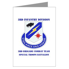 3BCTSTB - M01 - 02 - DUI - 3rd BCT - Special Troops Bn with Text Greeting Cards (Pk of 10)