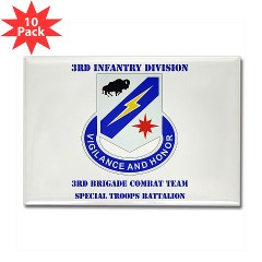3BCTSTB - M01 - 01 - DUI - 3rd BCT - Special Troops Bn with Text Rectangle Magnet (10 pack)