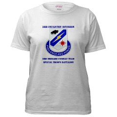 3BCTSTB - A01 - 04 - DUI - 3rd BCT - Special Troops Bn with Text Women's T-Shirt