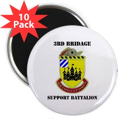 3BSB - M01 - 01 - DUI - 3rd Brigade Support Battalion with text - 2.25" Magnet (10 pack)