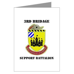 3BSB - M01 - 02 - DUI - 3rd Brigade Support Battalion with text - Greeting Cards (Pk of 10)