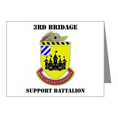 3BSB - M01 - 02 - DUI - 3rd Brigade Support Battalion with text - Note Cards (Pk of 20)