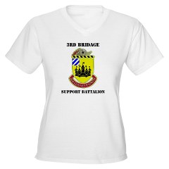 3BSB - A01 - 04 - DUI - 3rd Brigade Support Battalion with text - Women's V-Neck T-Shirt