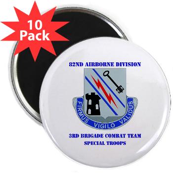 3BSTB - M01 - 01 - DUI - 3rd Bde - Special Troops Bn with Text 2.25" Magnet (10 pack)