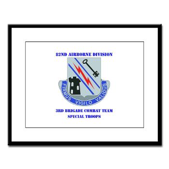 3BSTB - M01 - 02 - DUI - 3rd Bde - Special Troops Bn with Text Large Framed Print