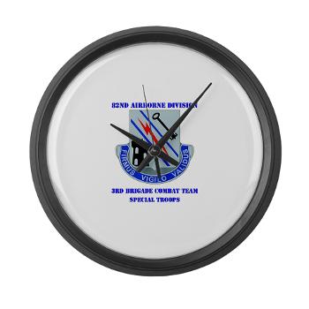 3BSTB - M01 - 03 - DUI - 3rd Bde - Special Troops Bn with Text Large Wall Clock - Click Image to Close