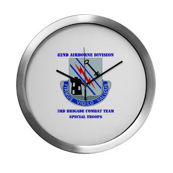 3BSTB - M01 - 03 - DUI - 3rd Bde - Special Troops Bn with Text Modern Wall Clock