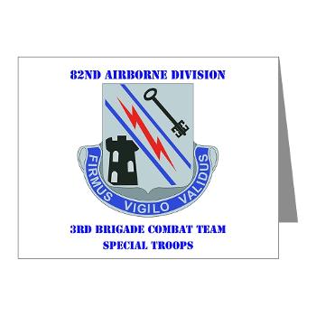 3BSTB - M01 - 02 - DUI - 3rd Bde - Special Troops Bn with Text Note Cards (Pk of 20)