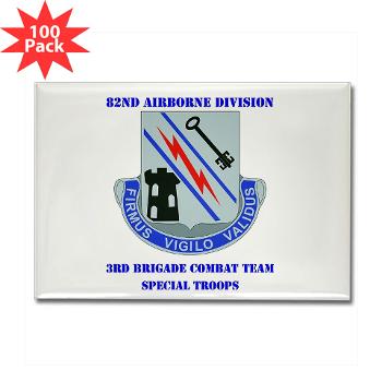 3BSTB - M01 - 01 - DUI - 3rd Bde - Special Troops Bn with Text Rectangle Magnet (100 pack)