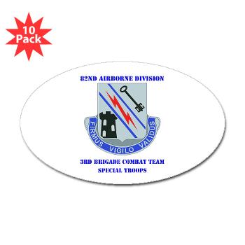 3BSTB - M01 - 01 - DUI - 3rd Bde - Special Troops Bn with Text Sticker (Oval 10 pk)