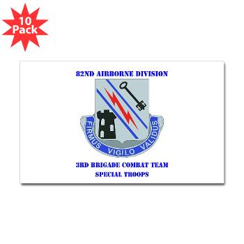 3BSTB - M01 - 01 - DUI - 3rd Bde - Special Troops Bn with Text Sticker (Rectangle 10 pk)