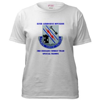 3BSTB - A01 - 04 - DUI - 3rd Bde - Special Troops Bn with Text Women's T-Shirt