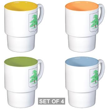 3Bn348RCSCSS - M01 - 03 - DUI - 3rd Bn - 348th Regt (CS/CSS) - Stackable Mug Set (4 mugs)