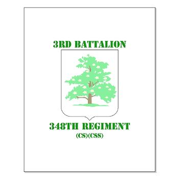 3Bn348RCSCSS - M01 - 02 - DUI - 3rd Bn - 348th Regt (CS/CSS) with Text - Small Poster