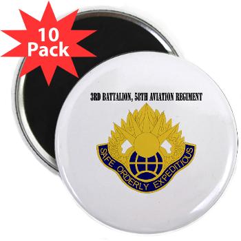 3Bn58AR - M01 - 01 - 3rd Battalion, 58th Aviation Regiment with Text - 2.25" Magnet (10 pack)