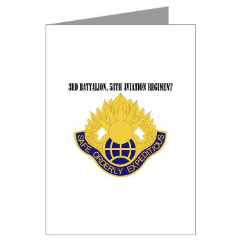 3Bn58AR - M01 - 02 - 3rd Battalion, 58th Aviation Regiment with Text - Greeting Cards (Pk of 10)