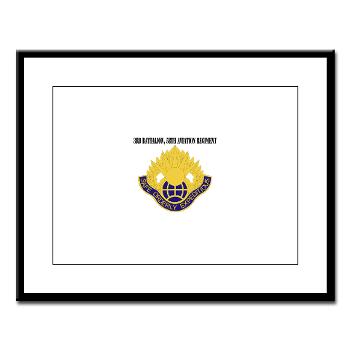 3Bn58AR - M01 - 02 - 3rd Battalion, 58th Aviation Regiment with Text - Large Framed Print