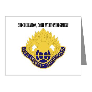 3Bn58AR - M01 - 02 - 3rd Battalion, 58th Aviation Regiment with Text - Note Cards (Pk of 20)