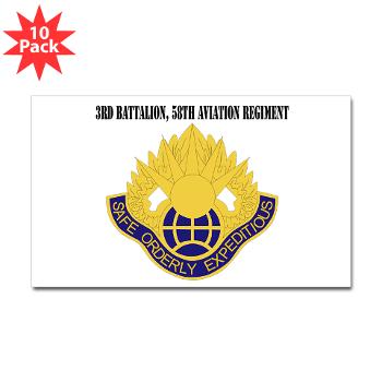 3Bn58AR - M01 - 01 - 3rd Battalion, 58th Aviation Regiment with Text - Sticker (Rectangle 10 pk)