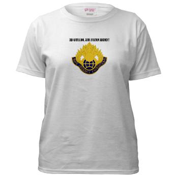 3Bn58AR - A01 - 04 - 3rd Battalion, 58th Aviation Regiment with Text - Women's T-Shirt